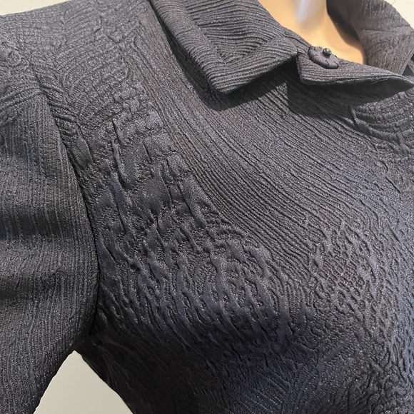 Italian Made Piazza Sempione Textured Black Jacket Size IT 42 or US 8/M … - Picture 6 of 16